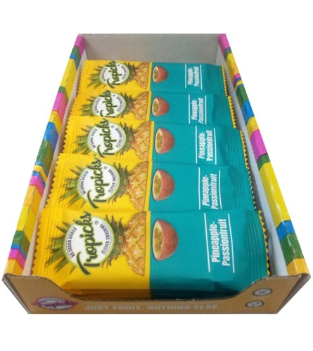 Tropicks Džiovintų ananasų, pasiflorų batonėlis, 20 g