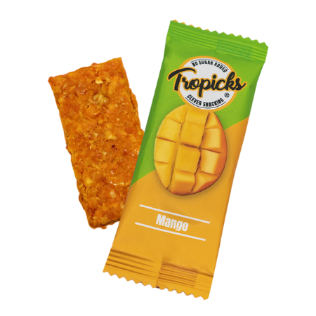 Natūralus džiovintų mangų batonėlis be cukraus TROPICKS, 20 g
